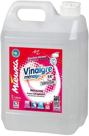 Image de VINAIGRE DE NETTOYAGE SURPUISSANT 14° - COLIS 4 X 5L