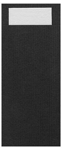 Image de POCHETTES SERV. OUATE 8.5 X 20 CM KRAFT EBENE /BLANC X 500