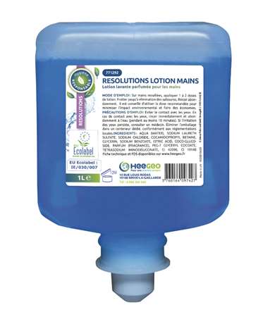 Image de RESOLUTIONS LOTION LAVANTE MAINS COLIS DE 6 X 1L ECOLABEL