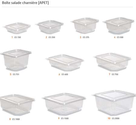 Image de BARQUETTE CHARNIERE (-40°/+70°) X 250ml (12X50=600)