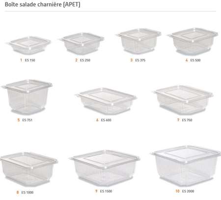 Image de BARQUETTE SALADE COUV. CHARNIERE 375g x 600