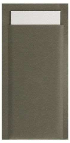 CELISOFT POCHETTE+SERV. 10 X 20 CM ANTHRACITE /BLANC X 400