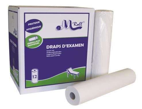 Image de DRAP EXAMEN BLANC 2P 150F ECOLABEL 50x35cm x 12 Rlx