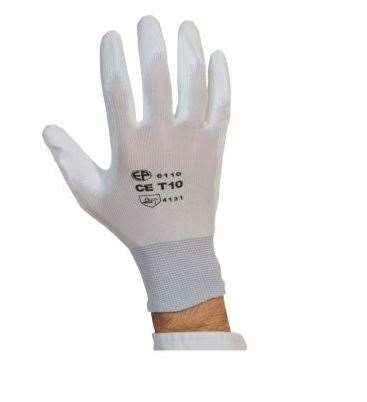 GANTS NYLON TRICOT BLANC ANTI COUPURE T9