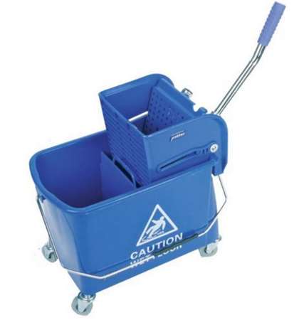 Image de SEAU LAVAGE PUMA + PRESSE A PLAT- ROULETTES