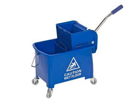 Image de SEAU LAVAGE PUMA + PRESSE A PLAT- ROULETTES
