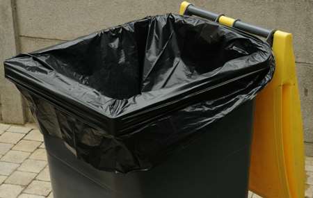 Image de HOUSSE CONTENEUR 340L BD NOIR 55µ x100