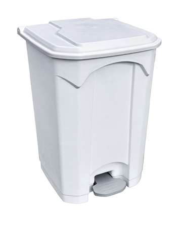 Image de POUBELLE STRONGLY PLAST. PEDALE 45L BLANC