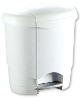 POUBELLE PLAST. PEDALE 20L BLANC