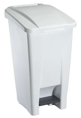 Image de POUBELLE MOBILE A PEDALE PLAST. 60L MOBILY BLANC