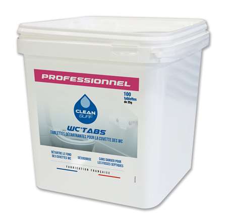 Image de CLEANSURF TABLETTE DETARTRANTE WC SEAU DE 100 X 25G