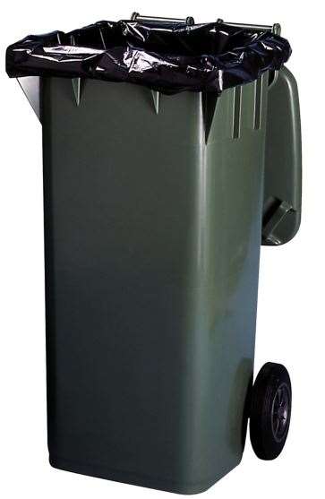Image de HOUSSE CONTENEUR 240L BD NOIR 40µ COLIS DE 100