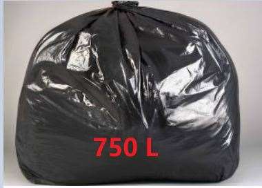 Image de HOUSSE CONTENEUR 750L BD NOIR 40µ COLIS DE 50