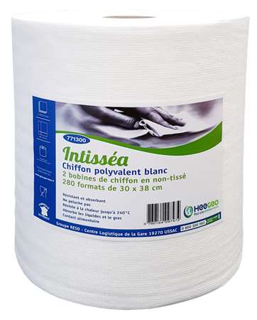 INTISSEA CHIFFON NON TISSE 30X38 BLC BOBINE 280F colis de 2