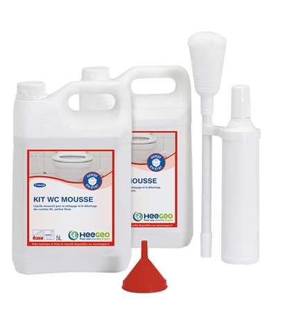 Image de KIT WC MOUSSE 2X 5L+VADROUILLE ET ENTONNOIR