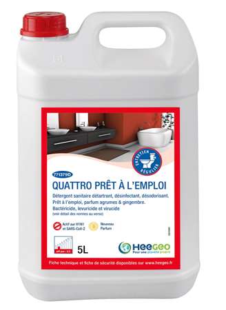 Image de QUATTRO DETERGENT DETARTRANT DESINF DESODO FLORAL 5L