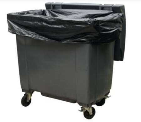 Image de HOUSSE CONTENEUR 1100L BD NOIR 40µ COLIS DE 50