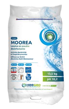 Image de MOOREA LESSIVE POUDRE DESINFECTANTE HAUTE PERFORMANCE 13,5KG