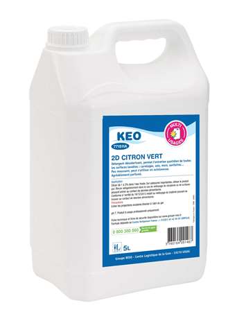 Image de KEO 2D DETERGENT DESODORISANT CITRON VERT 5L