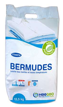 Image de BERMUDES LESSIVE POUDRE SANS PHOSPHATE TOUS TEXTILES 13.5 KG