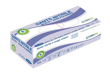 Image de GANTS NITRILE NP U.U BLEU TXL X 100