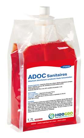 Image de ADOC SANITAIRES DETARTRANT DESINF COLIS 4 X1.7L