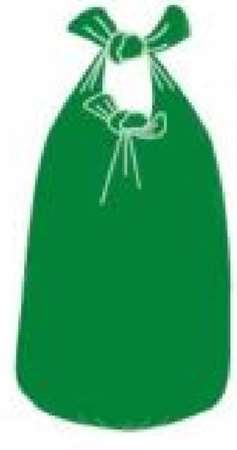 SAC 2 NOEUDS ETOILE 130L VERT FONCE 40µ COLIS DE 200