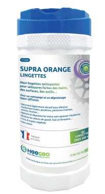 Image de SUPRA LINGETTES ORANGE SALISSURES FORTES MAINS BOITE DE 80
