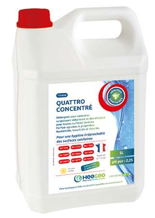Image de QUATTRO CONCENTRE DETERGENT DETARTRANT DESINFECTANT SANIT 5L