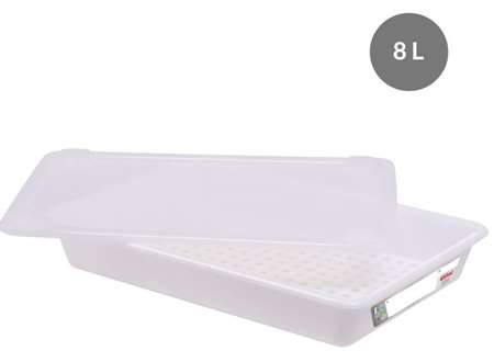 Image de BAC BLANC 8 L HACCP blanc + couvercle + grille