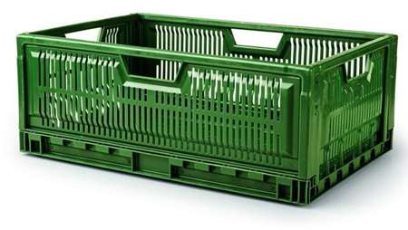 Image de CAISSE PLIABLE EMPILABLE 600 x 400 47 L - vert