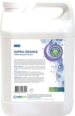Image de SUPRA CREME NETTOYANTE ATELIER ORANGE COLIS DE 2 X 5L