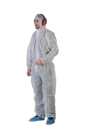 Image de COMBINAISON POLYPRO BLANC CAGOULE XL