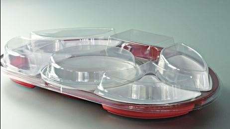 Image de PLATEAUX REPAS LUXE 6 COMP BDX+COUVERCLE x 50