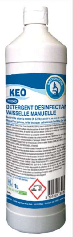 Image de KEO DETERGENT DESINFECTANT VAISSELLE MANUELLE 1L