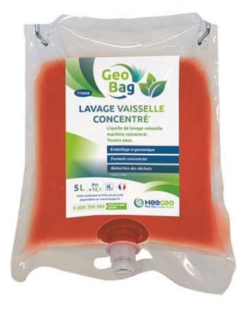 Image de GEO BAG LAVAGE VAISSELLE ECOLABEL CONCENTRE 2 POCHES DE 5L