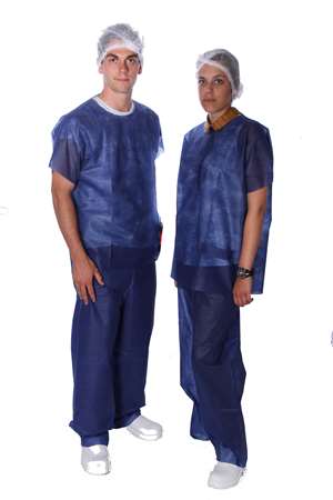Image de PANTALON + TUNIQUE PLP NON TISSE BLEU MARINE XL/XXL COLIS 50