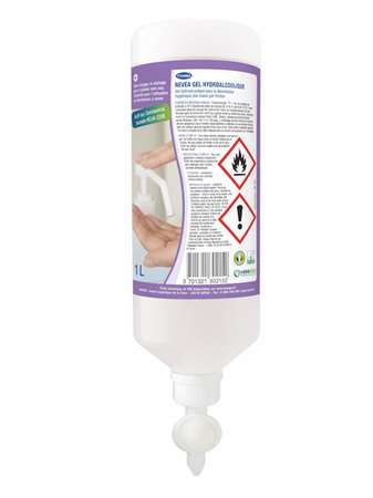 Image de NEVEA GEL HYDROALCOOLIQUE 1L FLACON AIRLESS COLIS DE 14