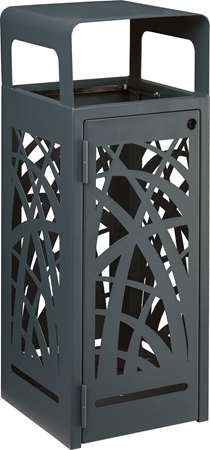 Image de CORBEILLE EXT CYBEL 110L ANTHRACITE (A POSER OU FIXER)