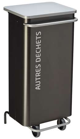 Image de NOMADE POUBELLE DE TRI MOBILE 110L 'autres déchets' GRIS/GRI