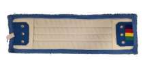 Image de FRANGE MICROFIBRE BLEUE POCHE/LANGUETTE 40CM (3 TROUS)