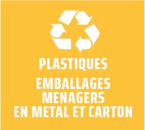 ETIQUETTE TRI SELECTIF JAUNE POUBELLE FIT 50L