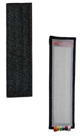 Image de FRANGE MICROFIBRE VELCRO DECAPANT NOIR 14 x 48 cm