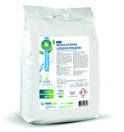 RESOLUTIONS LESSIVE POUDRE 10KG ECOLABEL